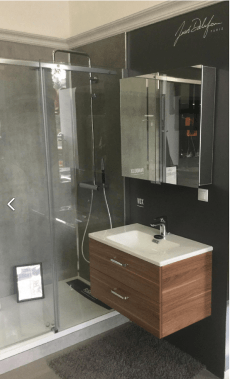 Тумба под раковину Jacob Delafon Vox 80 см EB2078-R1-G1C белый блестящий лак