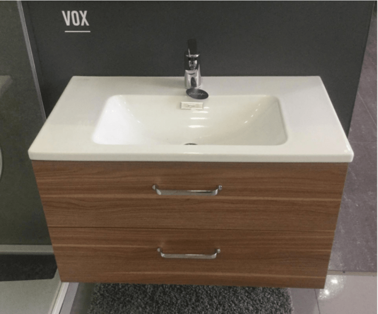 Тумба под раковину Jacob Delafon Vox 80 см EB2078-R1-G1C белый блестящий лак