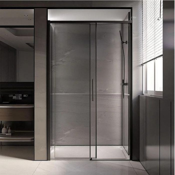 Душевая дверь Veconi Premium Trento PTD-40B 140 PTD40-B-140-01-C4 профиль Черный матовый стекло прозрачное
