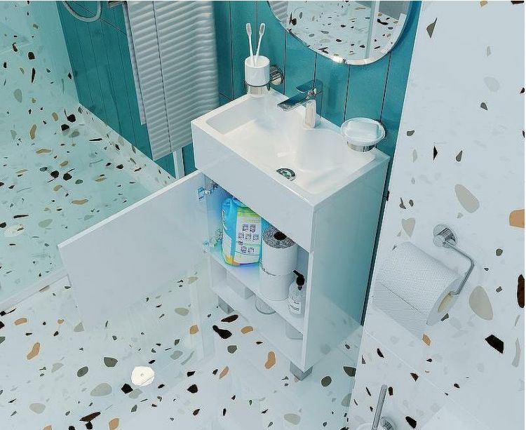 Тумба с раковиной 1MarKa July 50Н У85932 Белый глянец Тумба с раковиной 1MarKa July 50Н У85932 Белый глянец