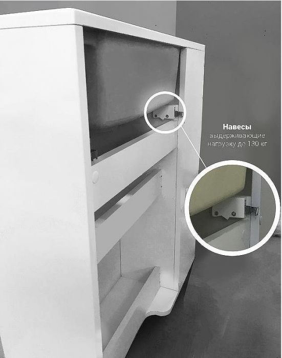 Тумба с раковиной 1MarKa July 50Н У85932 Белый глянец