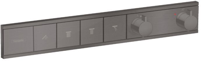 Hansgrohe RainSelect Смеситель для душа, встраиваемый, термостатический, 4 источника, цвет: шлифованный черный хром