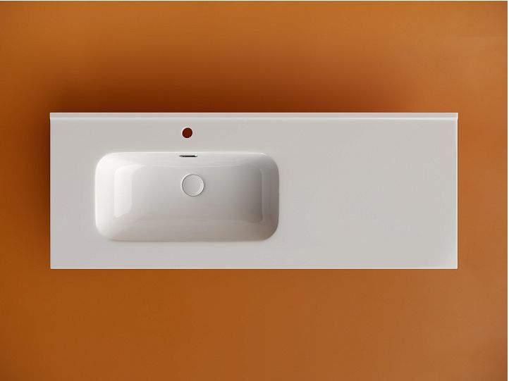 Раковина накладная мебельная CERAMICANOVA Element, чаша слева, с отверстием под смеситель, CN7006L