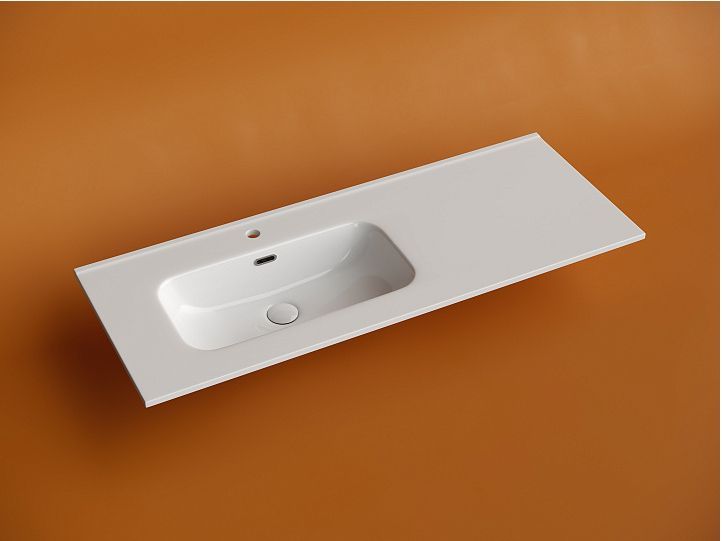 Раковина накладная мебельная CERAMICANOVA Element, чаша слева, с отверстием под смеситель, CN7006L Раковина накладная мебельная CERAMICANOVA Element, чаша слева, с отверстием под смеситель, CN7006L