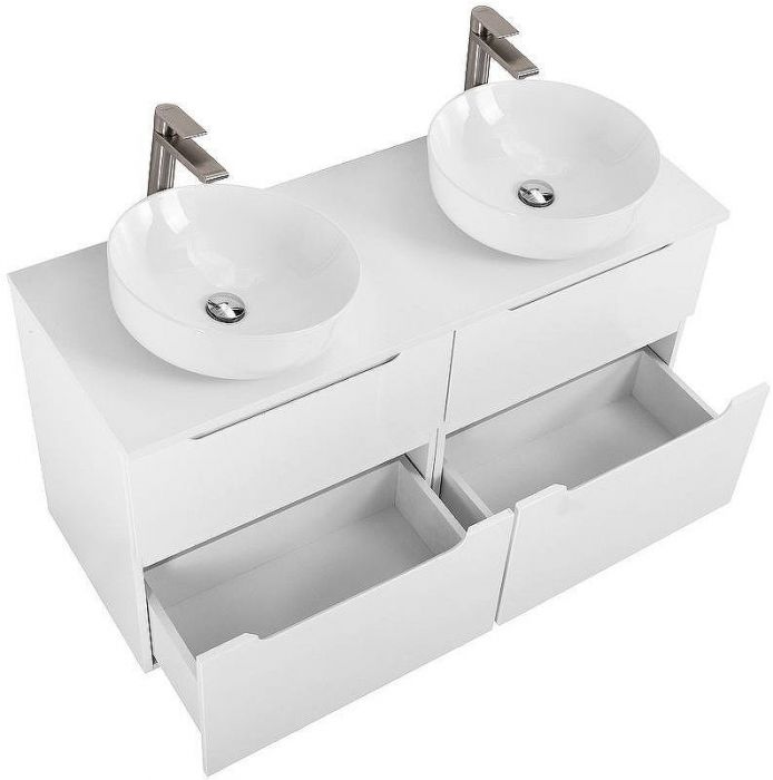 Тумба под раковину BelBagno Etna-H60 60 ETNA-H60-600-2C-SO-BL-P подвесная Bianco Lucido