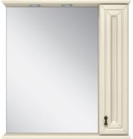 Зеркало со шкафом Misty Лувр 65 R П-Лвр03065-1014П с подсветкой Слоновая кость