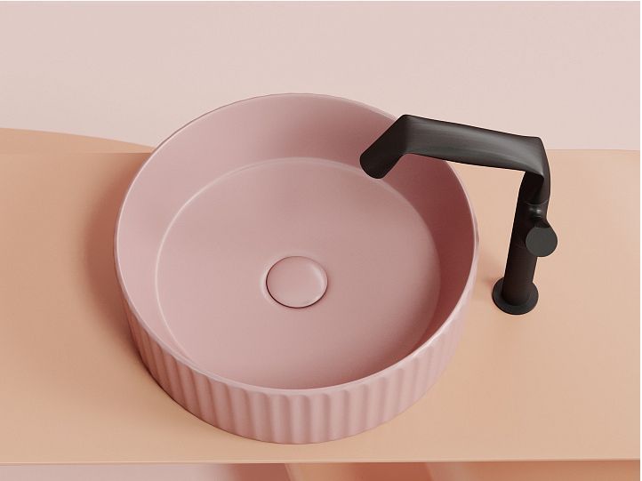 Умывальник CERAMICANOVA Element чаша накладная круглая (цвет Розовый Матовый) CN6057MP Умывальник CERAMICANOVA Element чаша накладная круглая (цвет Розовый Матовый) CN6057MP