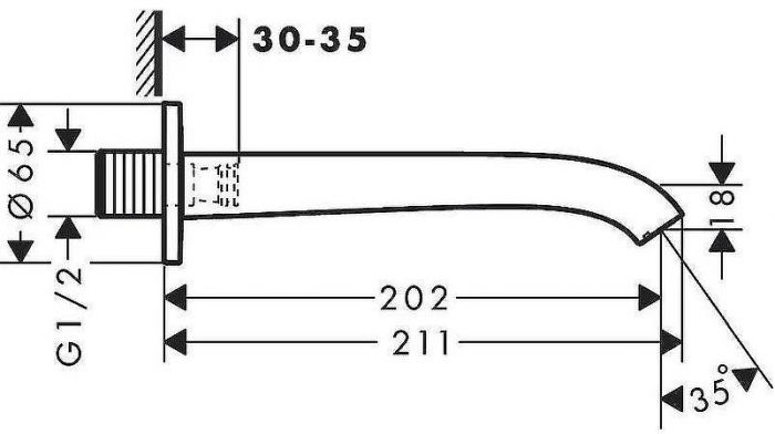 Излив для смесителя Hansgrohe Vivenis 75410000 Хром