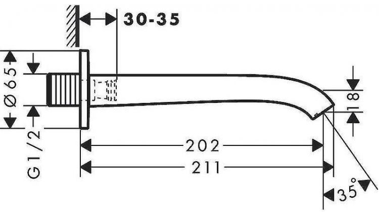 Излив для смесителя Hansgrohe Vivenis 75410000 Хром