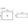 Умывальник CERAMICANOVA Element чаша накладная прямоугольная (цвет Серый Матовый) CN6052MSG