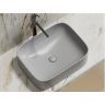 Умывальник CERAMICANOVA Element чаша накладная прямоугольная (цвет Серый Матовый) CN6052MSG