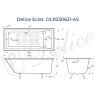 Чугунная ванна Delice Eclat 170х70 DLR230621-AS без отверстий под ручки с антискользящим покрытием