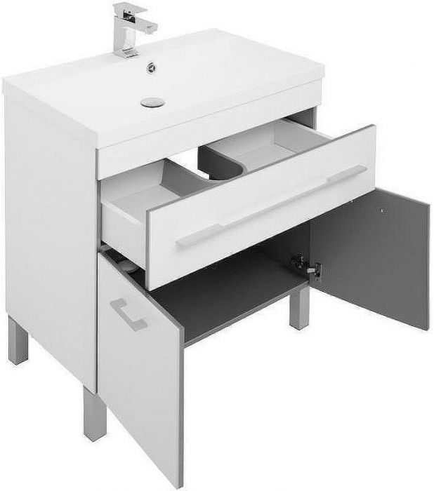 Тумба с раковиной Aquanet Верона 75 287670 Белая