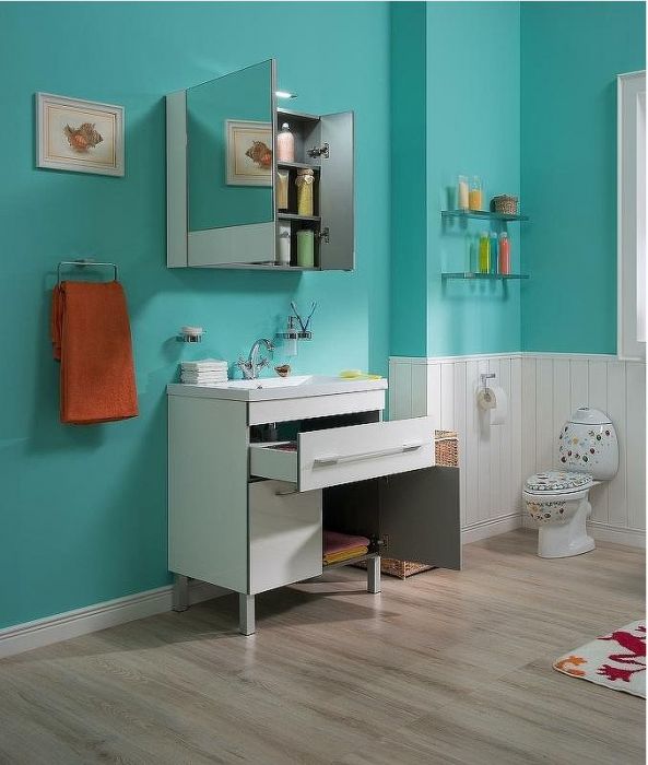 Тумба с раковиной Aquanet Верона 75 287670 Белая