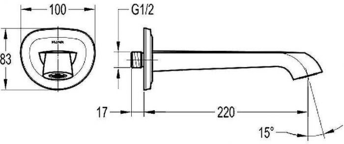 Излив для смесителя Swedbe Terracotta Art 2534 Терракота