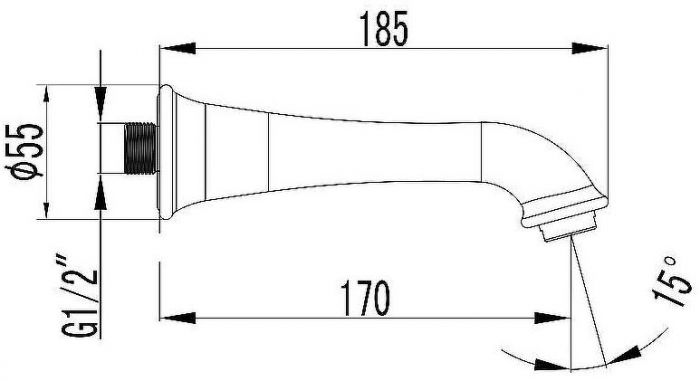 Излив для смесителя Lemark LM4781G Золото