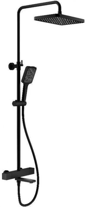 Душевая система Splenka S224.26.06 с термостатом Черная матовая