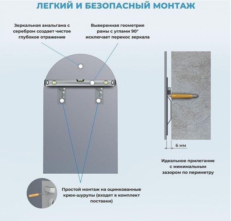 Зеркало Wellsee 7 Rays' Spectrum 50 172201670 цвет Черный матовый