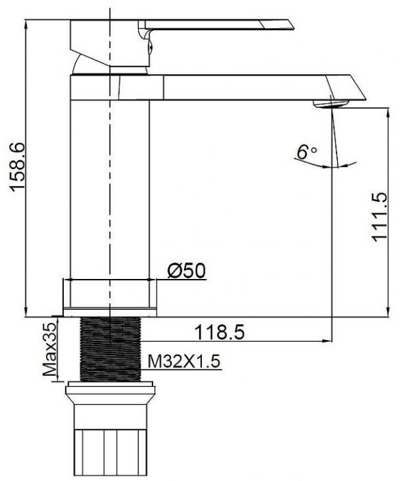 Смеситель для раковины Maretti Foro FR32RF328 цвет Хром