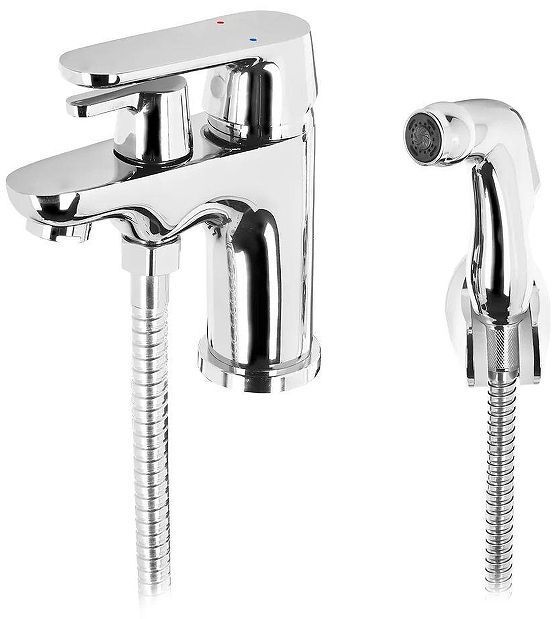 Смеситель для раковины Wisent WP14118 с гигиеническим душем цвет Хром