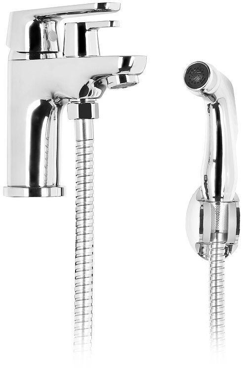 Смеситель для раковины Wisent WP14118 с гигиеническим душем цвет Хром