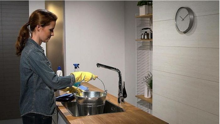 Смеситель для кухни Hansgrohe Metris 14822800 Нержавеющая сталь