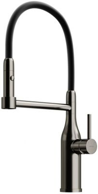 Смеситель для кухни Sancos Pride с гибким изливом, цвет вороненая сталь/черный, SC4011GG