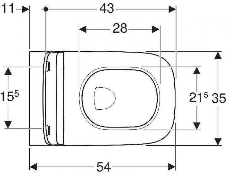 Унитаз Geberit Smyle Square 500.685.01.1 подвесной с сиденьем Микролифт
