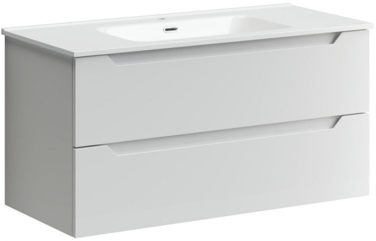 Тумба подвесная SANCOS под раковину Norma 2.0, белый глянец 990х450х500, NR2.0100W