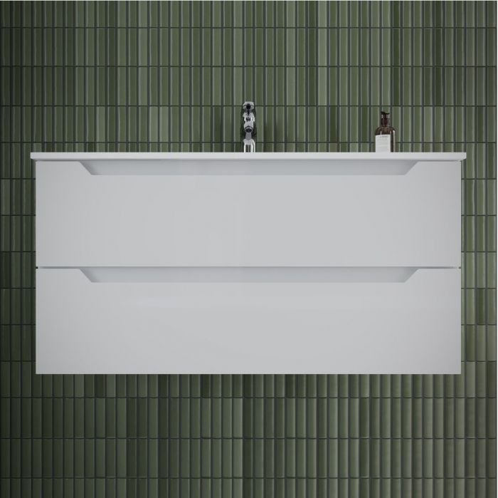 Тумба подвесная SANCOS под раковину Norma 2.0, белый глянец 990х450х500, NR2.0100W