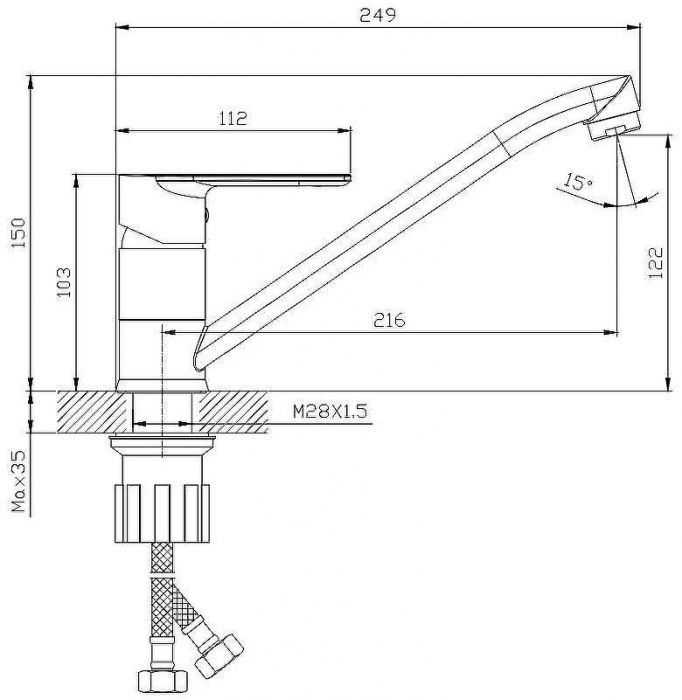 Смеситель для кухни Splenka S05.42 Хром