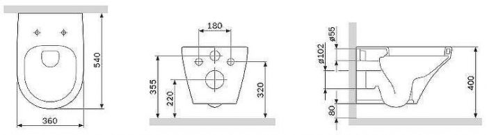 Унитаз AM.PM Inspire C501700WH подвесной без сиденья