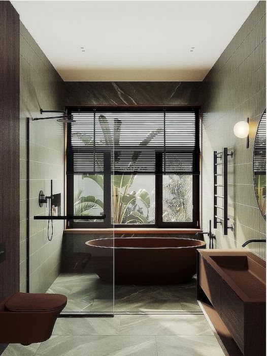 Душевая перегородка Maybah Glass MGD-732-6у 890x1950 в узком профиле Черный стекло прозрачное