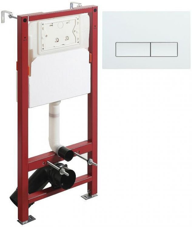 Инсталляция Agger ACC500+APB0288 для унитаза с Белой глянцевой клавишей смыва