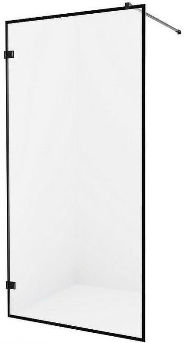Душевая перегородка New Trendy Avexa Black 130 EXK-2044 профиль Черный стекло прозрачное