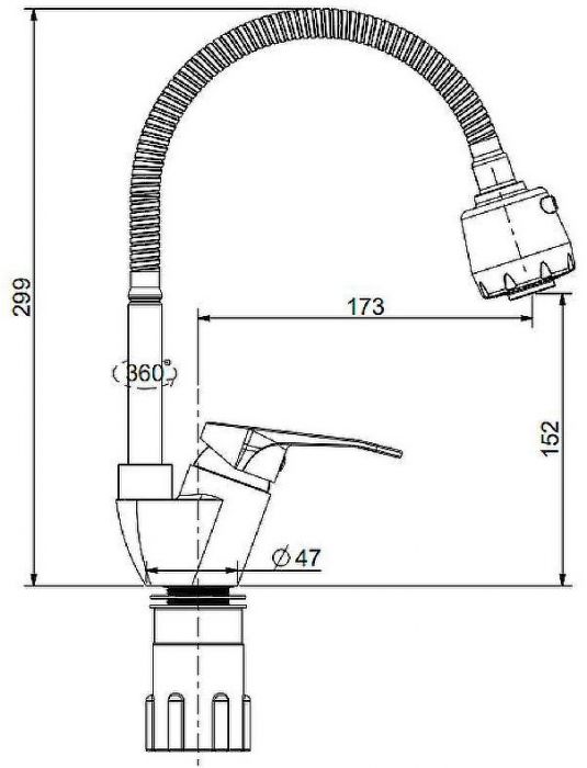 Смеситель для кухни Splenka S202.47.05 Сатин