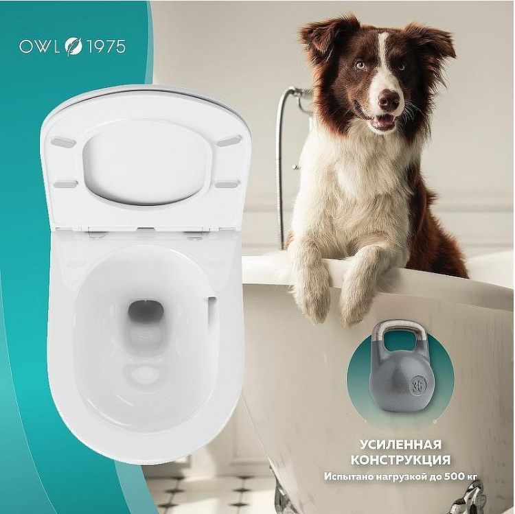 Унитаз Owl 1975 Wave Cirkel-H TOWLT190801 подвесной с сиденьем Микролифт Унитаз Owl 1975 Wave Cirkel-H TOWLT190801 подвесной с сиденьем Микролифт