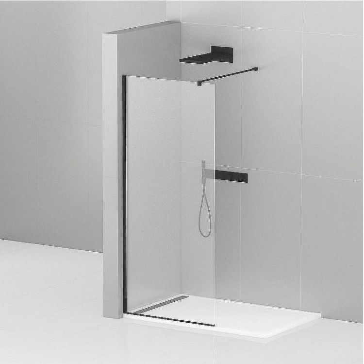 Душевая перегородка Cezares Liberta 105 LIBERTA-L-1-105-120-C-NERO профиль Черный матовый стекло прозрачное