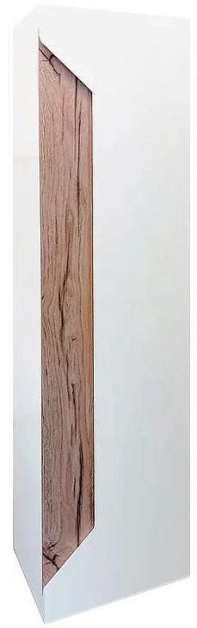 Шкаф пенал Бриклаер Брайтон 38 4627125415746 подвесной Белый матовый Дуб Кера