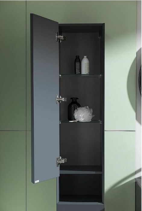 Шкаф пенал Allen Brau Infinity 35 L 1.21010.AM подвесной Антрацит матовый