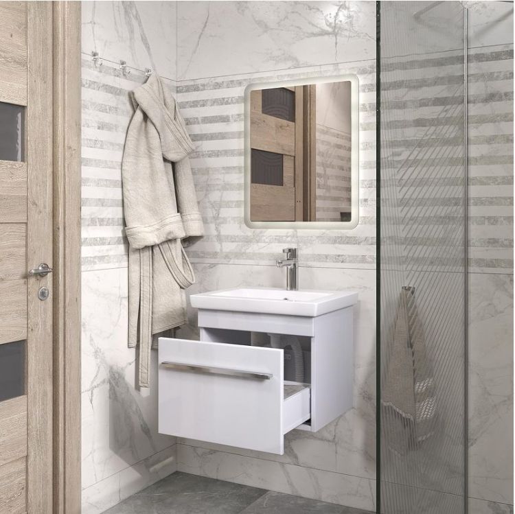 Тумба под раковину Vigo Land 50 18 подвесная цвет Белый