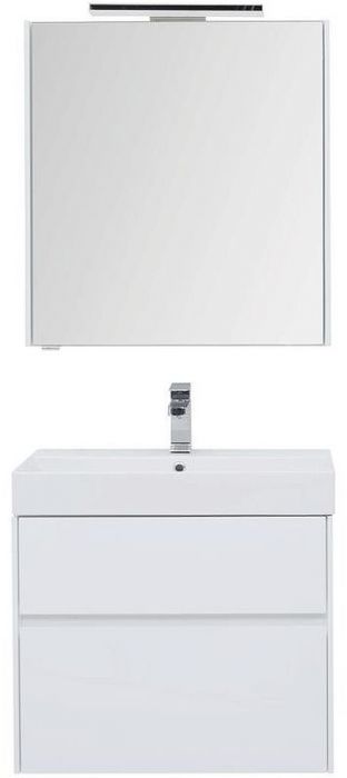 Комплект мебели для ванной Aquanet Бруклин 70 207804 подвесной Белый глянец