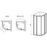 Душевой уголок Ravak Supernova SKCP4-90 90x90 3117O302Z1 профиль Черный стекло Transparent