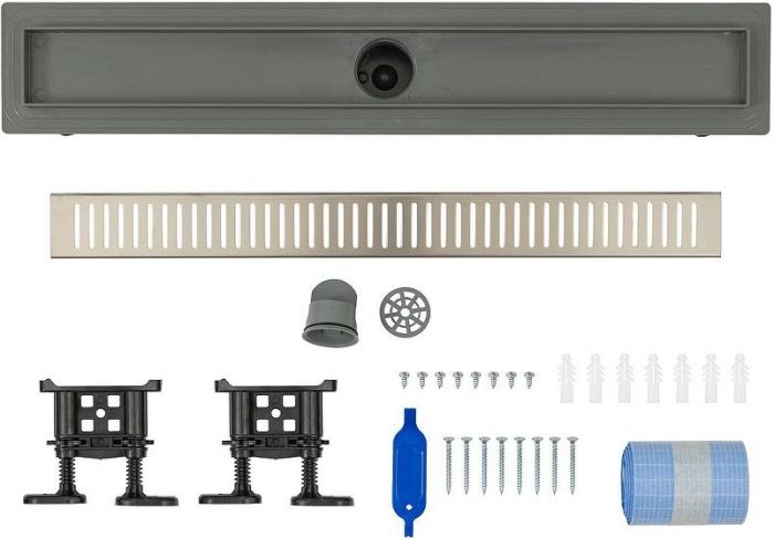 Душевой лоток Logan L007L-550 348103 с решеткой цвет Нержавеющая сталь
