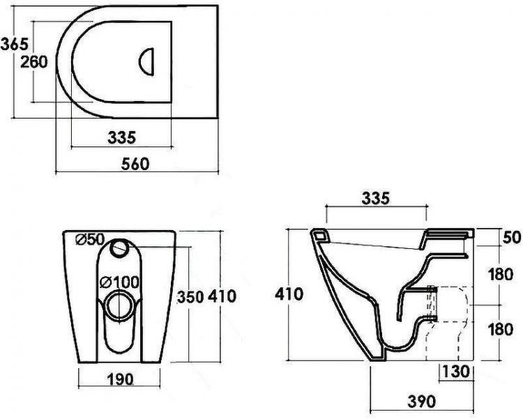 Унитаз beWash Aldo BKFSR101565 приставной Черный матовый с сиденьем Микролифт Унитаз beWash Aldo BKFSR101565 приставной Черный матовый с сиденьем Микролифт