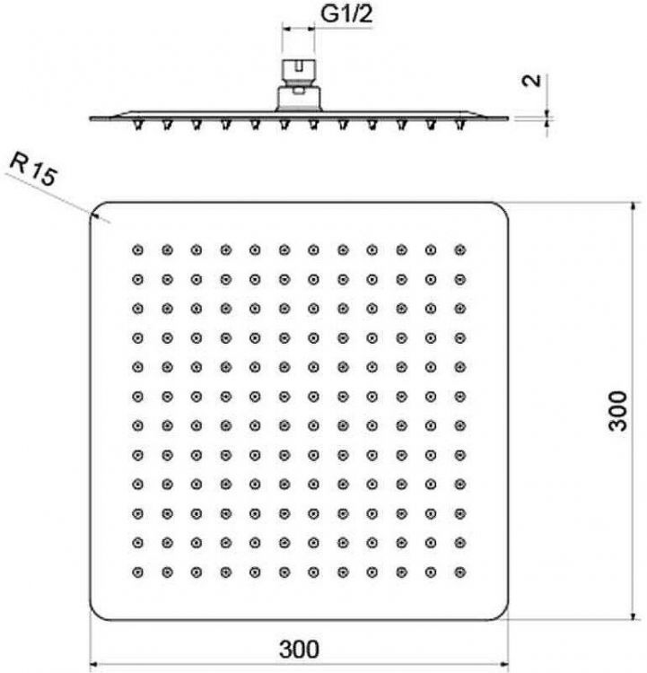 Верхний душ Aquatek AQ2074MB Черный матовый Верхний душ Aquatek AQ2074MB Черный матовый