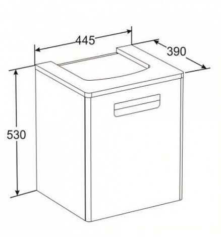 Тумба под раковину Roca GAP 45 (ZRU9302735) белая Тумба под раковину Roca GAP 45 (ZRU9302735) белая