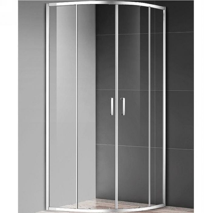Душевой уголок AQUAme 90x90 AQM3801F-9 профиль Хром стекло прозрачное