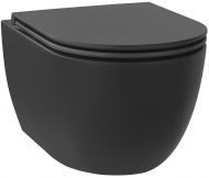 Унитаз Wellsee Chalice Perfection 182609001 подвесной цвет Черный матовый с сиденьем Микролифт