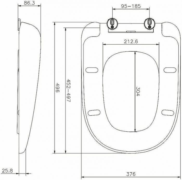 Сиденье для унитаза AM.PM Sensation C307851WH с микролифтом